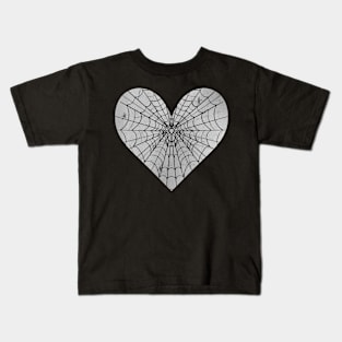 Spider Web Heart V36 Kids T-Shirt